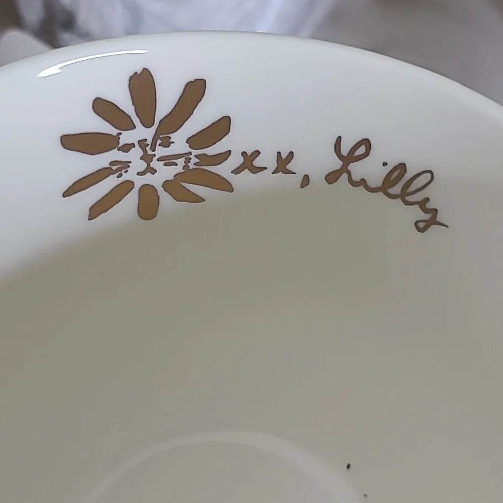 Lilly Pulitzer Mugs Set 2 Blue White Ceramic Floral Brand New Gift Anniversary - Picture 6 of 8